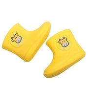Cartoon Boots Kids Shoes Baby Rain Rain Boys Toddler Girls Rubber Baby Shoes Yellow